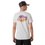 Tricou pentru bărbați New Era NBA Team Water Print LA Lakers T-shirt White