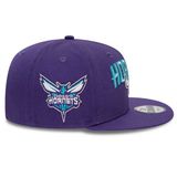 Capace New Era 9FIFTY NBA Patch Charlotte Hornets Purple snapback cap