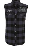 Brandit Ozzy Checkshirt Sleeveless black/grey