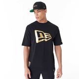 New Era Flag Oversized T-Shirt Black Gold