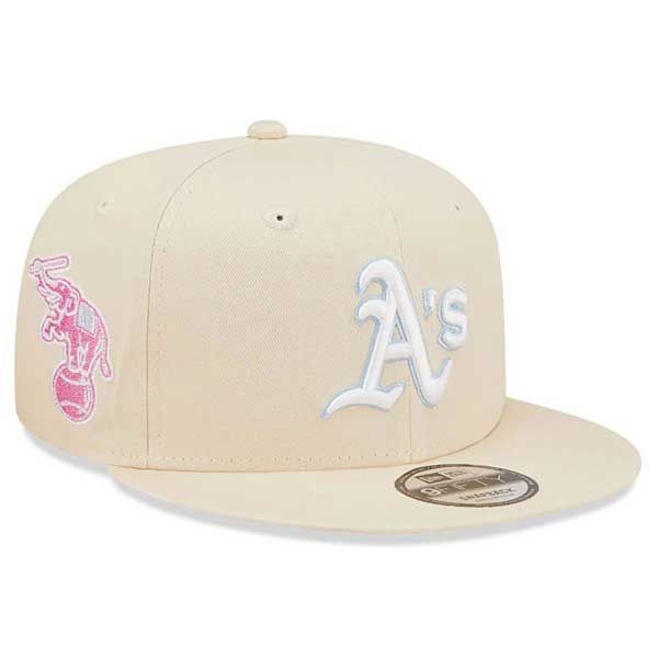 Capace New Era 9FIFTY MLB Pastel Patch Oakland Athletics Cream Beige snapback cap