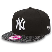 Femei Capace New Era 9Forty Womens Vize NY Yankees Leopard Black Snapback cap